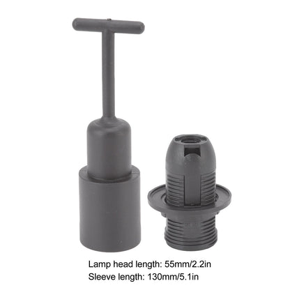 10PCS E14 Lamp Holder ABS with Sleeve High Temperature Resistant Light Socket Base for Home Black V1294-YM0512-3119220169011