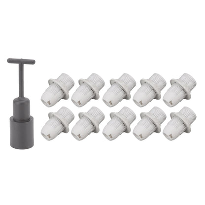 10PCS E14 Lamp Holder ABS with Sleeve High Temperature Resistant Light Socket Base for Home White V1294-YM0512-3119220169012