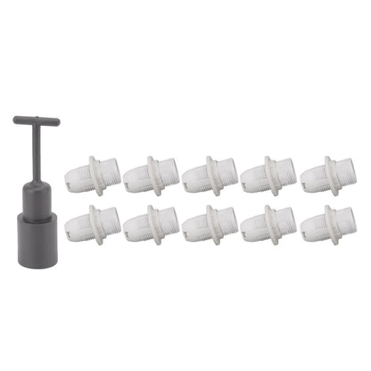 10PCS E14 Lamp Holder ABS with Sleeve High Temperature Resistant Light Socket Base for Home White V1294-YM0512-3119220169012