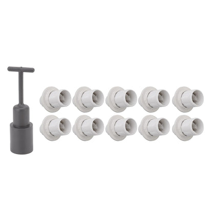 10PCS E14 Lamp Holder ABS with Sleeve High Temperature Resistant Light Socket Base for Home White V1294-YM0512-3119220169012