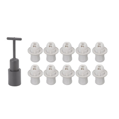 10PCS E14 Lamp Holder ABS with Sleeve High Temperature Resistant Light Socket Base for Home White V1294-YM0512-3119220169012