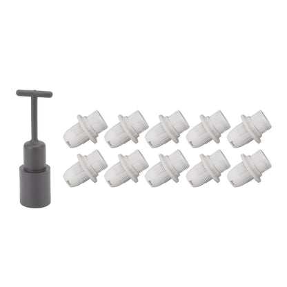 10PCS E14 Lamp Holder ABS with Sleeve High Temperature Resistant Light Socket Base for Home White V1294-YM0512-3119220169012