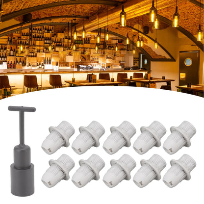 10PCS E14 Lamp Holder ABS with Sleeve High Temperature Resistant Light Socket Base for Home White V1294-YM0512-3119220169012