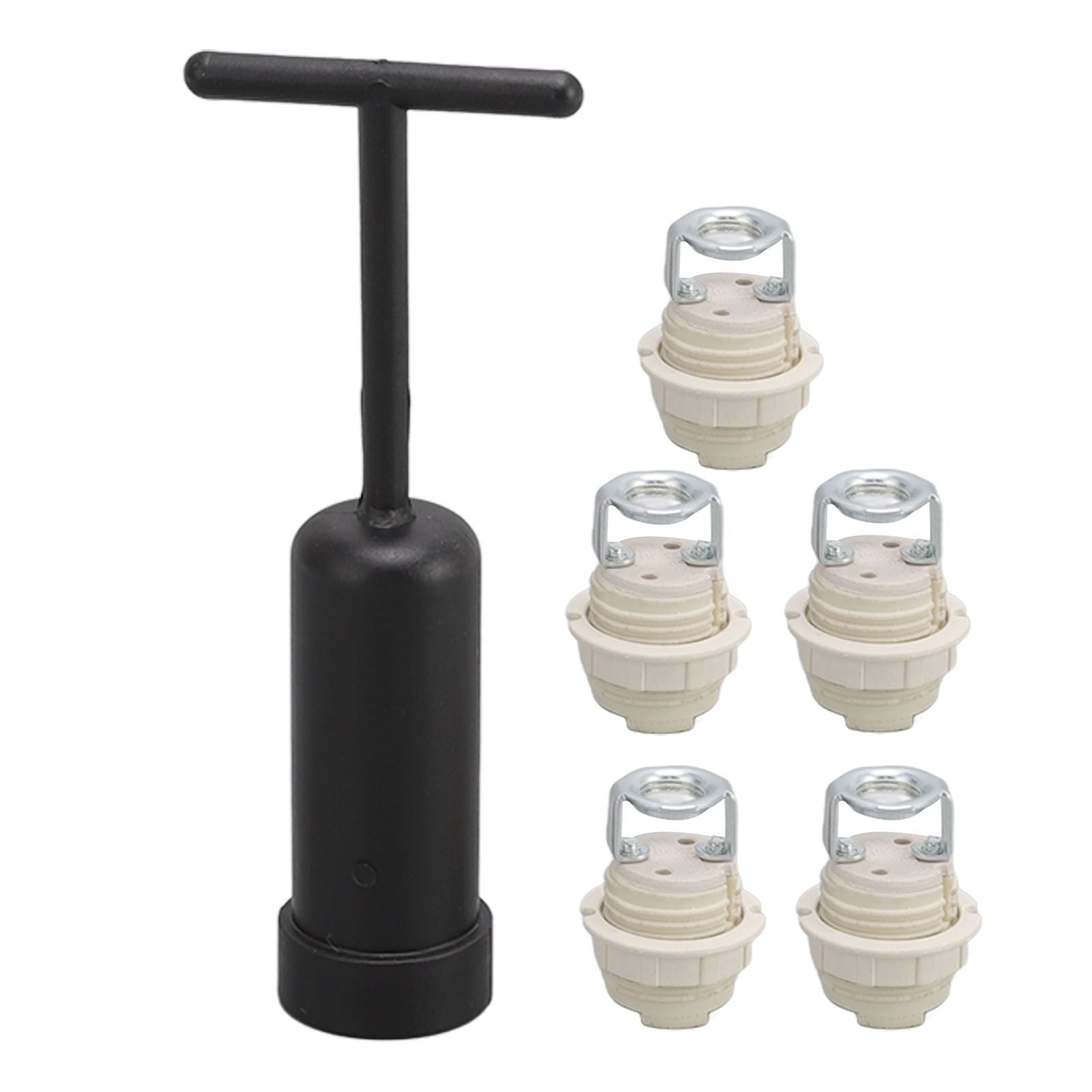 G9 Ceramic Lamp Holder Bulb Base Socket Light Holder with Zinc Alloy M10 Ring for Home Bedroom V1294-YM0512-3119220169111
