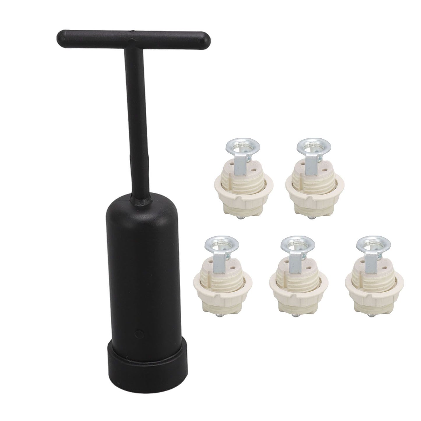 G9 Ceramic Lamp Holder Bulb Base Socket Light Holder with Zinc Alloy M10 Ring for Home Bedroom V1294-YM0512-3119220169111
