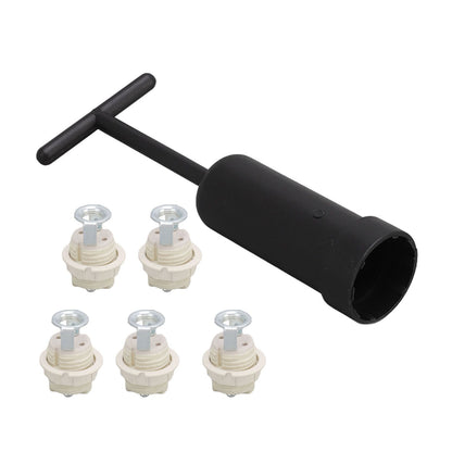 G9 Ceramic Lamp Holder Bulb Base Socket Light Holder with Zinc Alloy M10 Ring for Home Bedroom V1294-YM0512-3119220169111