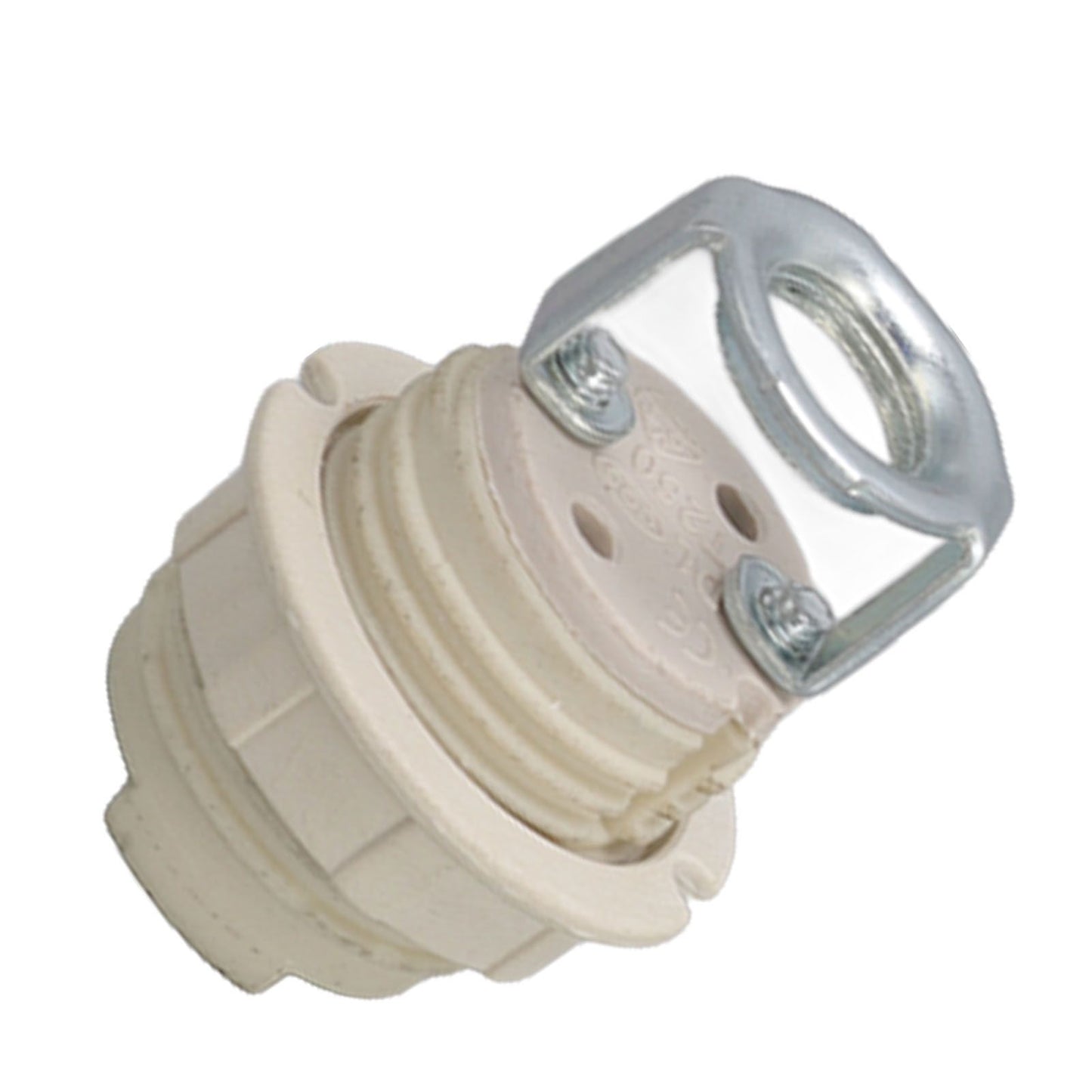 G9 Ceramic Lamp Holder Bulb Base Socket Light Holder with Zinc Alloy M10 Ring for Home Bedroom V1294-YM0512-3119220169111