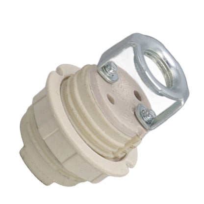 G9 Ceramic Lamp Holder Bulb Base Socket Light Holder with Zinc Alloy M10 Ring for Home Bedroom V1294-YM0512-3119220169111