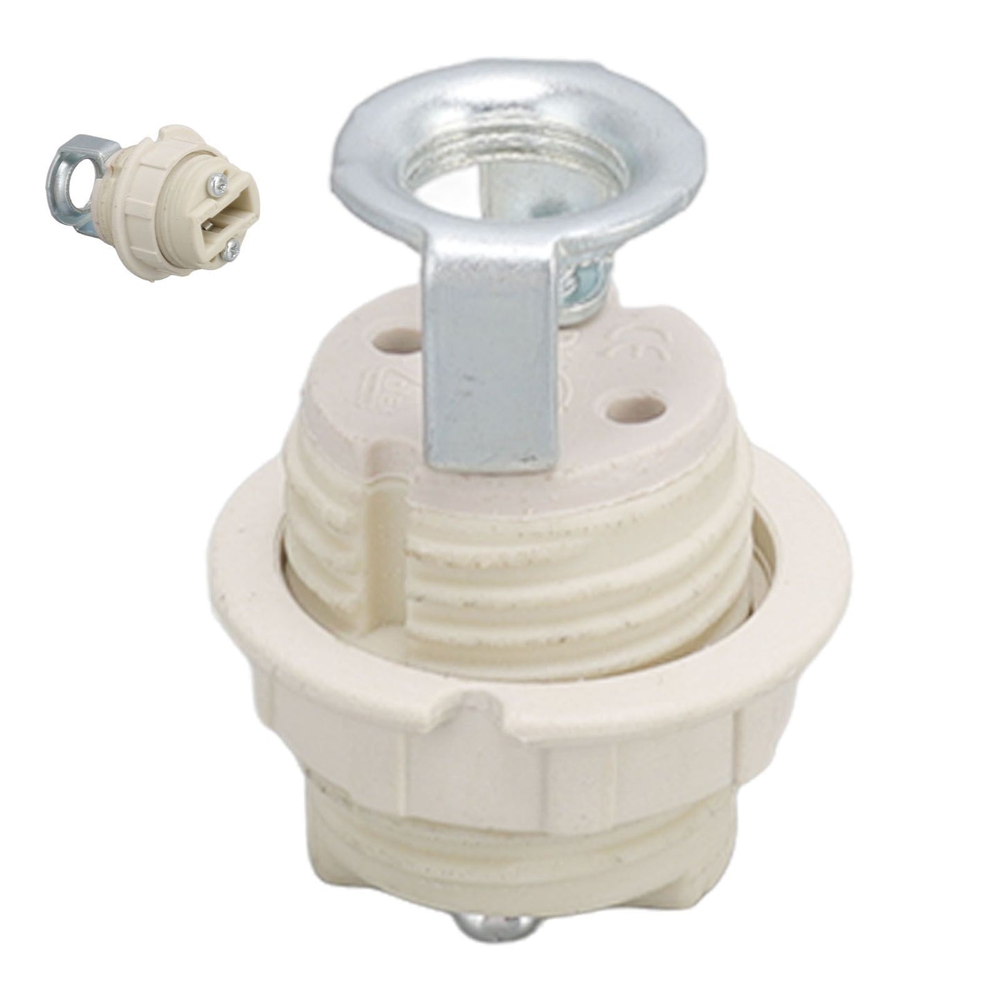 G9 Ceramic Lamp Holder Bulb Base Socket Light Holder with Zinc Alloy M10 Ring for Home Bedroom V1294-YM0512-3119220169111