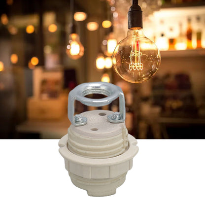G9 Ceramic Lamp Holder Bulb Base Socket Light Holder with Zinc Alloy M10 Ring for Home Bedroom V1294-YM0512-3119220169111