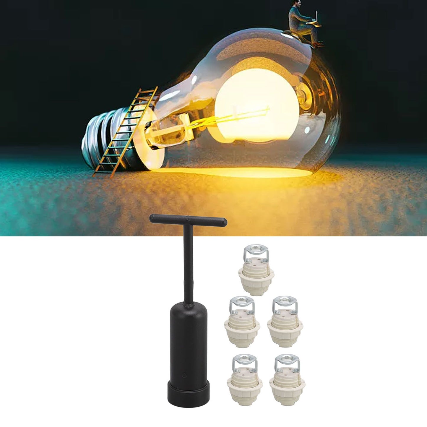 G9 Ceramic Lamp Holder Bulb Base Socket Light Holder with Zinc Alloy M10 Ring for Home Bedroom V1294-YM0512-3119220169111