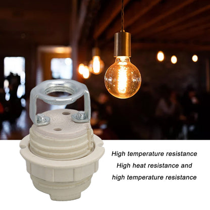 G9 Ceramic Lamp Holder Bulb Base Socket Light Holder with Zinc Alloy M10 Ring for Home Bedroom V1294-YM0512-3119220169111