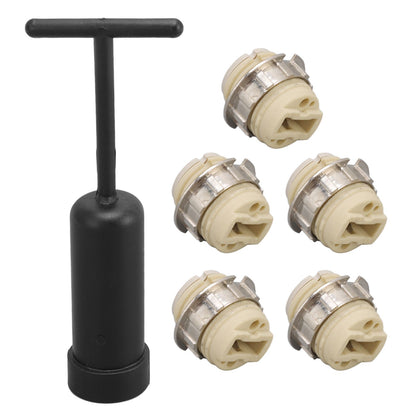 5Pcs G9 Ceramic Lamp Holder Temperature Resistance Zinc Alloy Ring Light Bulb Base Socket with Socket Ring V1294-YM0512-3119220169211