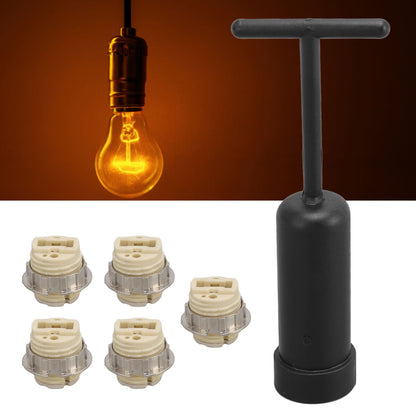 5Pcs G9 Ceramic Lamp Holder Temperature Resistance Zinc Alloy Ring Light Bulb Base Socket with Socket Ring V1294-YM0512-3119220169211