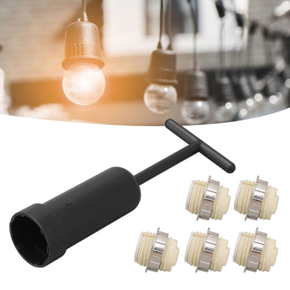 5Pcs G9 Ceramic Lamp Holder Temperature Resistance Zinc Alloy Ring Light Bulb Base Socket with Socket Ring V1294-YM0512-3119220169211