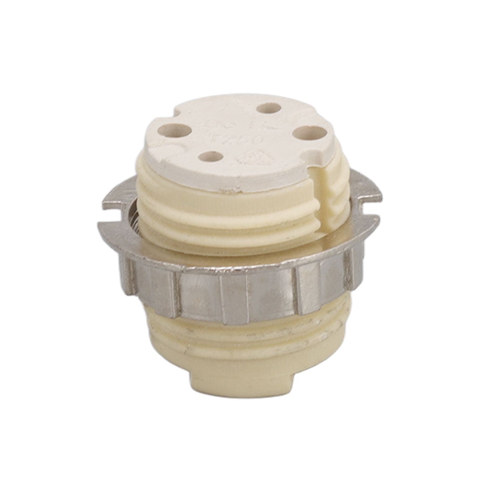 5Pcs G9 Ceramic Lamp Holder Temperature Resistance Zinc Alloy Ring Light Bulb Base Socket with Socket Ring V1294-YM0512-3119220169211