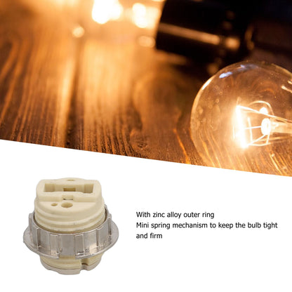 5Pcs G9 Ceramic Lamp Holder Temperature Resistance Zinc Alloy Ring Light Bulb Base Socket with Socket Ring V1294-YM0512-3119220169211