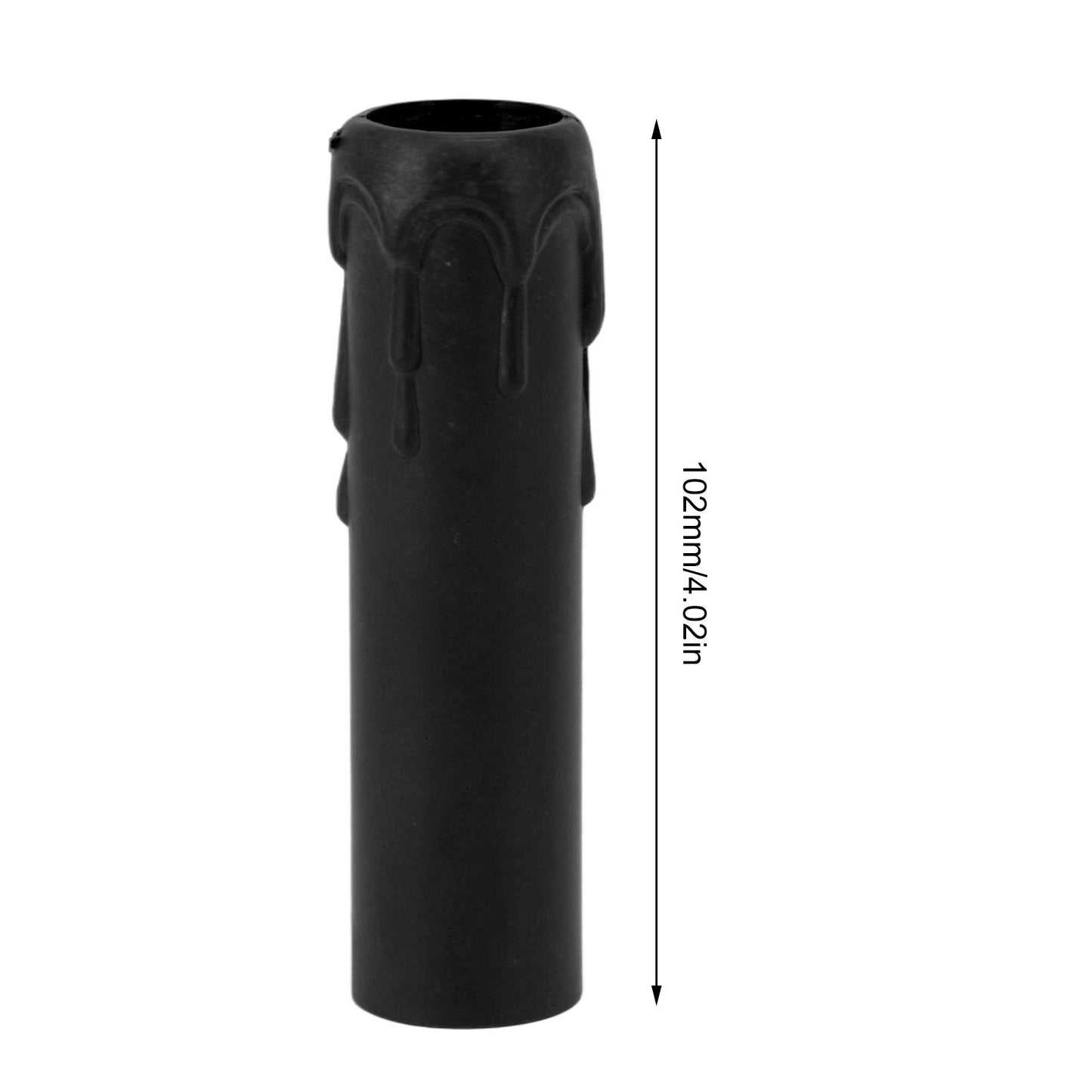 10pcs 4 Inch Candle Covers Sleeves Simulation Vintage Wax Drop Candle Socket Covers for Chandelier Black V1294-YM0512-3119220169311