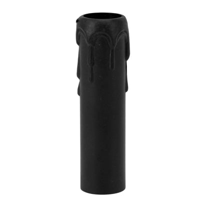 10pcs 4 Inch Candle Covers Sleeves Simulation Vintage Wax Drop Candle Socket Covers for Chandelier Black V1294-YM0512-3119220169311