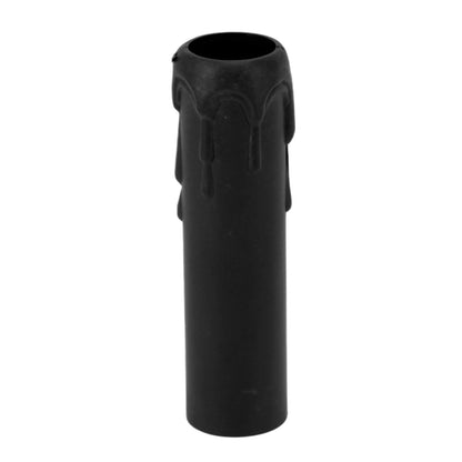 10pcs 4 Inch Candle Covers Sleeves Simulation Vintage Wax Drop Candle Socket Covers for Chandelier Black V1294-YM0512-3119220169311