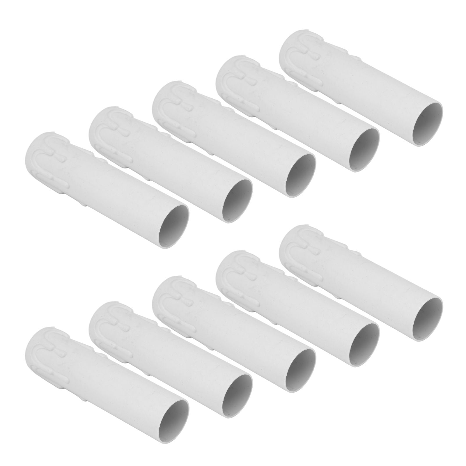 10pcs 4 Inch Candle Covers Sleeves Simulation Vintage Wax Drop Candle Socket Covers for Chandelier White V1294-YM0512-3119220169312