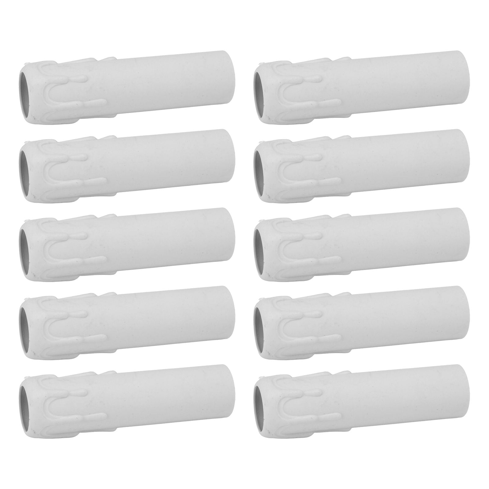 10pcs 4 Inch Candle Covers Sleeves Simulation Vintage Wax Drop Candle Socket Covers for Chandelier White V1294-YM0512-3119220169312