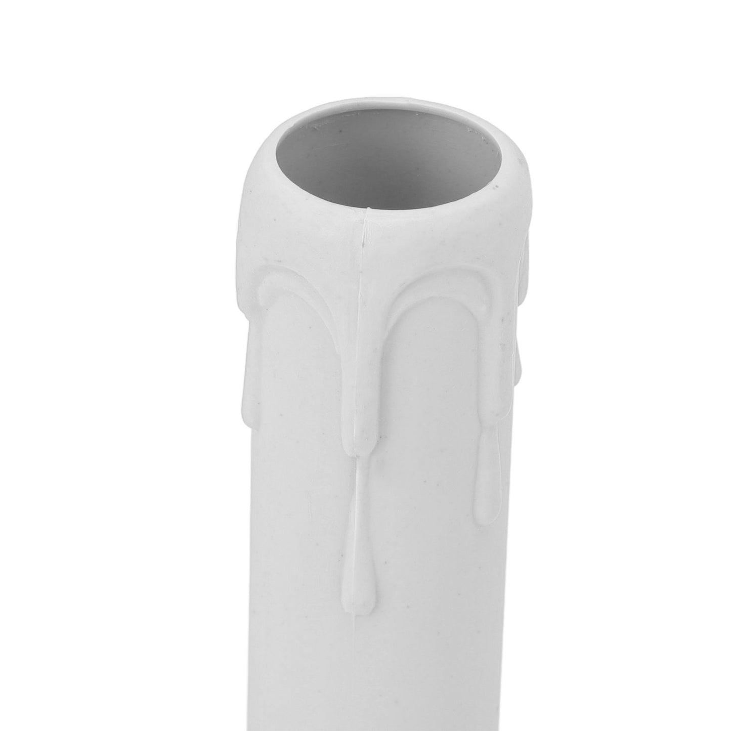 10pcs 4 Inch Candle Covers Sleeves Simulation Vintage Wax Drop Candle Socket Covers for Chandelier White V1294-YM0512-3119220169312