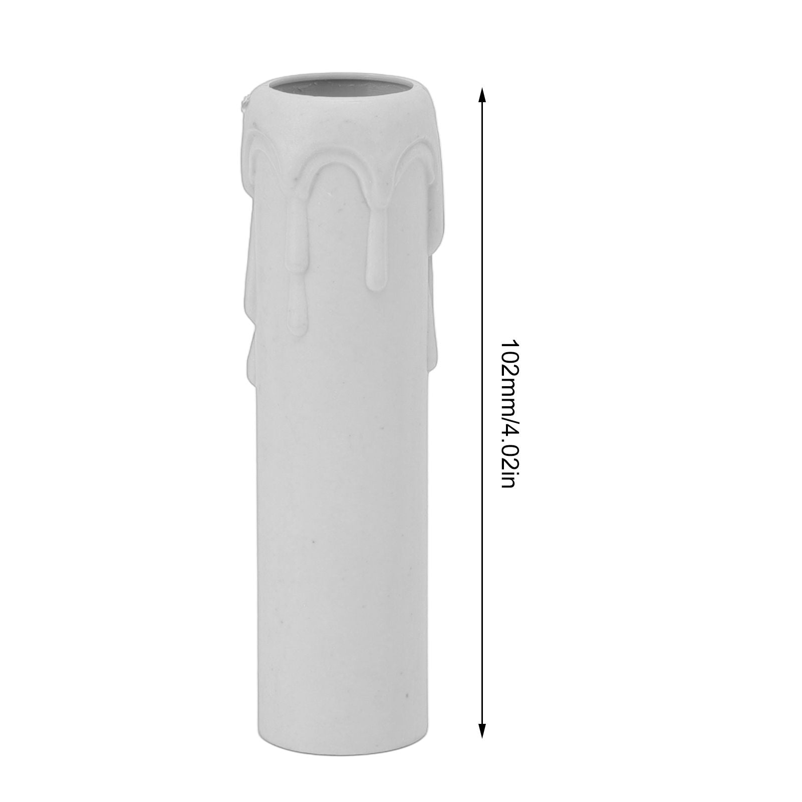 10pcs 4 Inch Candle Covers Sleeves Simulation Vintage Wax Drop Candle Socket Covers for Chandelier White V1294-YM0512-3119220169312
