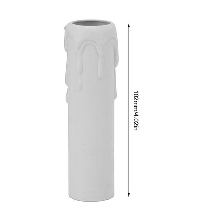 10pcs 4 Inch Candle Covers Sleeves Simulation Vintage Wax Drop Candle Socket Covers for Chandelier White V1294-YM0512-3119220169312