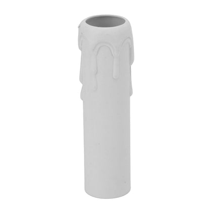10pcs 4 Inch Candle Covers Sleeves Simulation Vintage Wax Drop Candle Socket Covers for Chandelier White V1294-YM0512-3119220169312