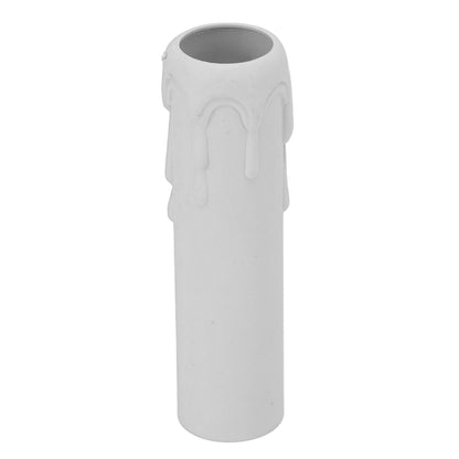 10pcs 4 Inch Candle Covers Sleeves Simulation Vintage Wax Drop Candle Socket Covers for Chandelier White V1294-YM0512-3119220169312