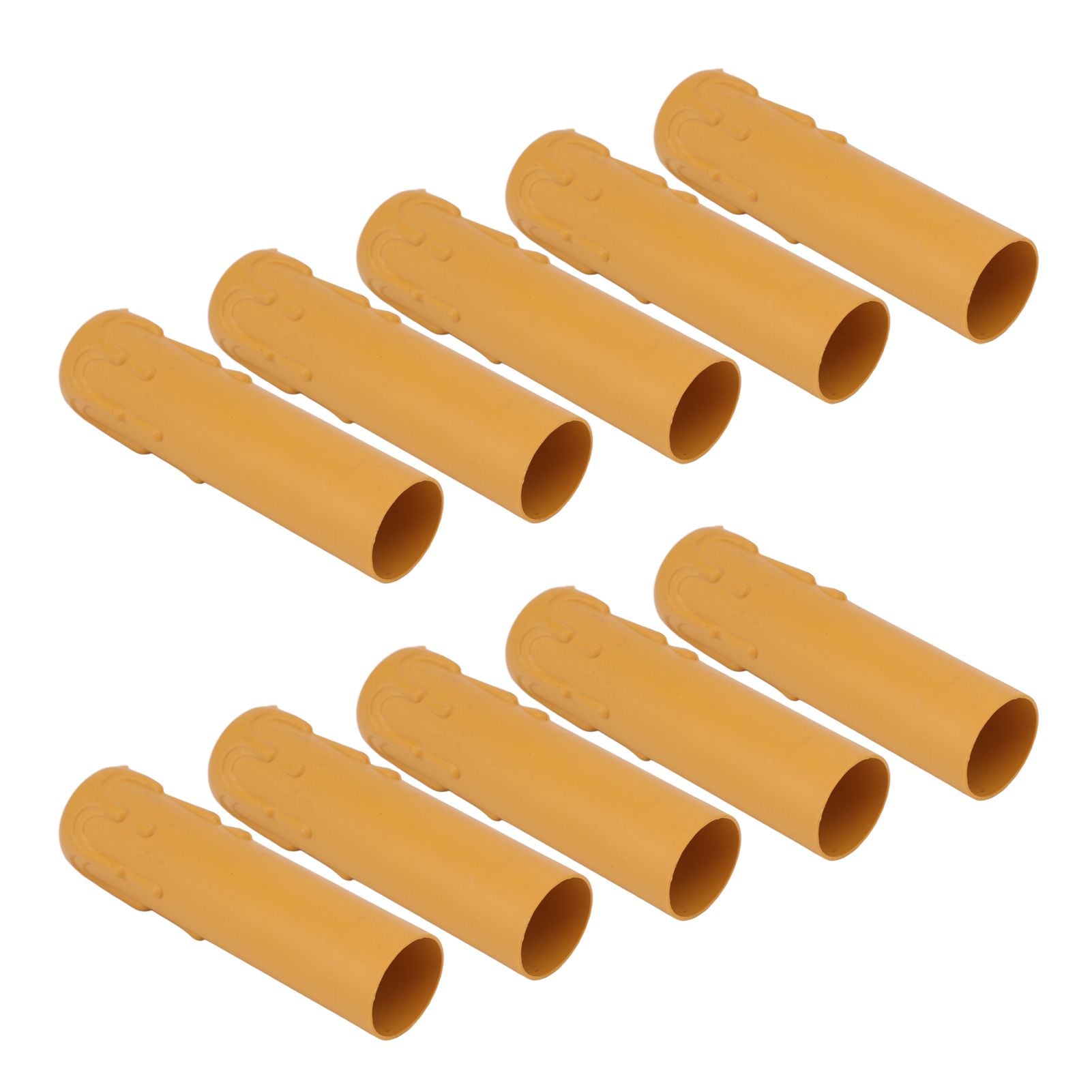 10pcs 4 Inch Candle Covers Sleeves Simulation Vintage Wax Drop Candle Socket Covers for Chandelier Yellow V1294-YM0512-3119220169313