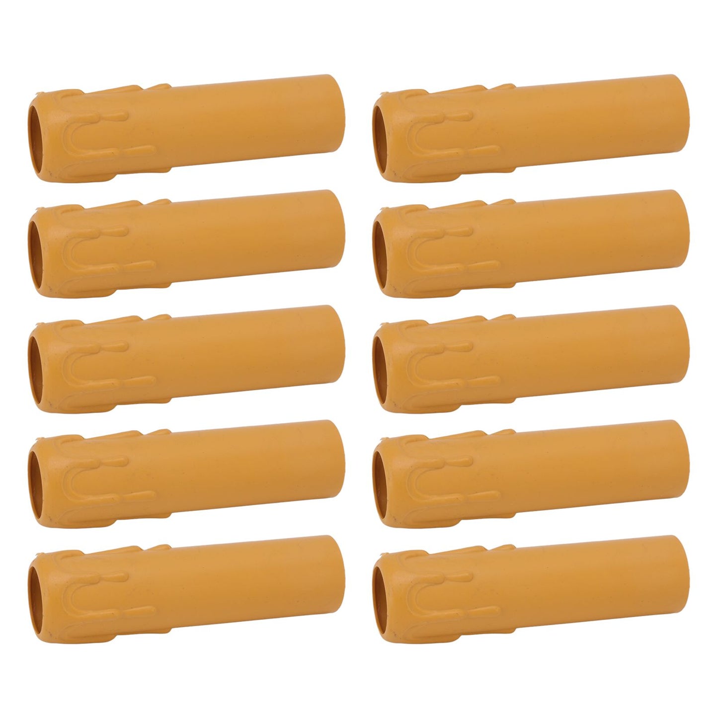 10pcs 4 Inch Candle Covers Sleeves Simulation Vintage Wax Drop Candle Socket Covers for Chandelier Yellow V1294-YM0512-3119220169313