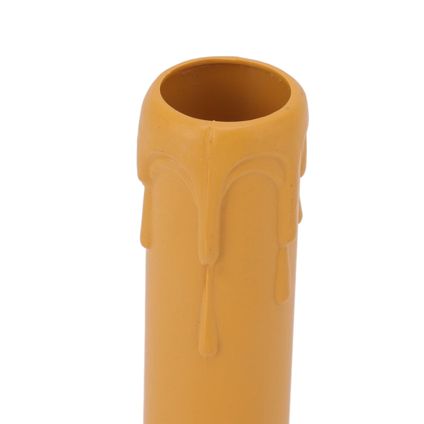 10pcs 4 Inch Candle Covers Sleeves Simulation Vintage Wax Drop Candle Socket Covers for Chandelier Yellow V1294-YM0512-3119220169313