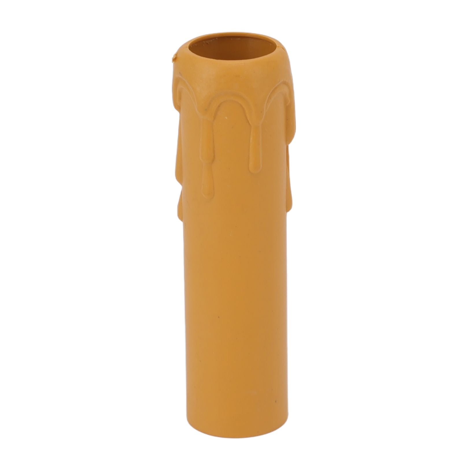 10pcs 4 Inch Candle Covers Sleeves Simulation Vintage Wax Drop Candle Socket Covers for Chandelier Yellow V1294-YM0512-3119220169313