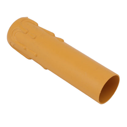 10pcs 4 Inch Candle Covers Sleeves Simulation Vintage Wax Drop Candle Socket Covers for Chandelier Yellow V1294-YM0512-3119220169313