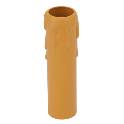 10pcs 4 Inch Candle Covers Sleeves Simulation Vintage Wax Drop Candle Socket Covers for Chandelier Yellow V1294-YM0512-3119220169313