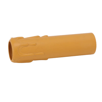 10pcs 4 Inch Candle Covers Sleeves Simulation Vintage Wax Drop Candle Socket Covers for Chandelier Yellow V1294-YM0512-3119220169313