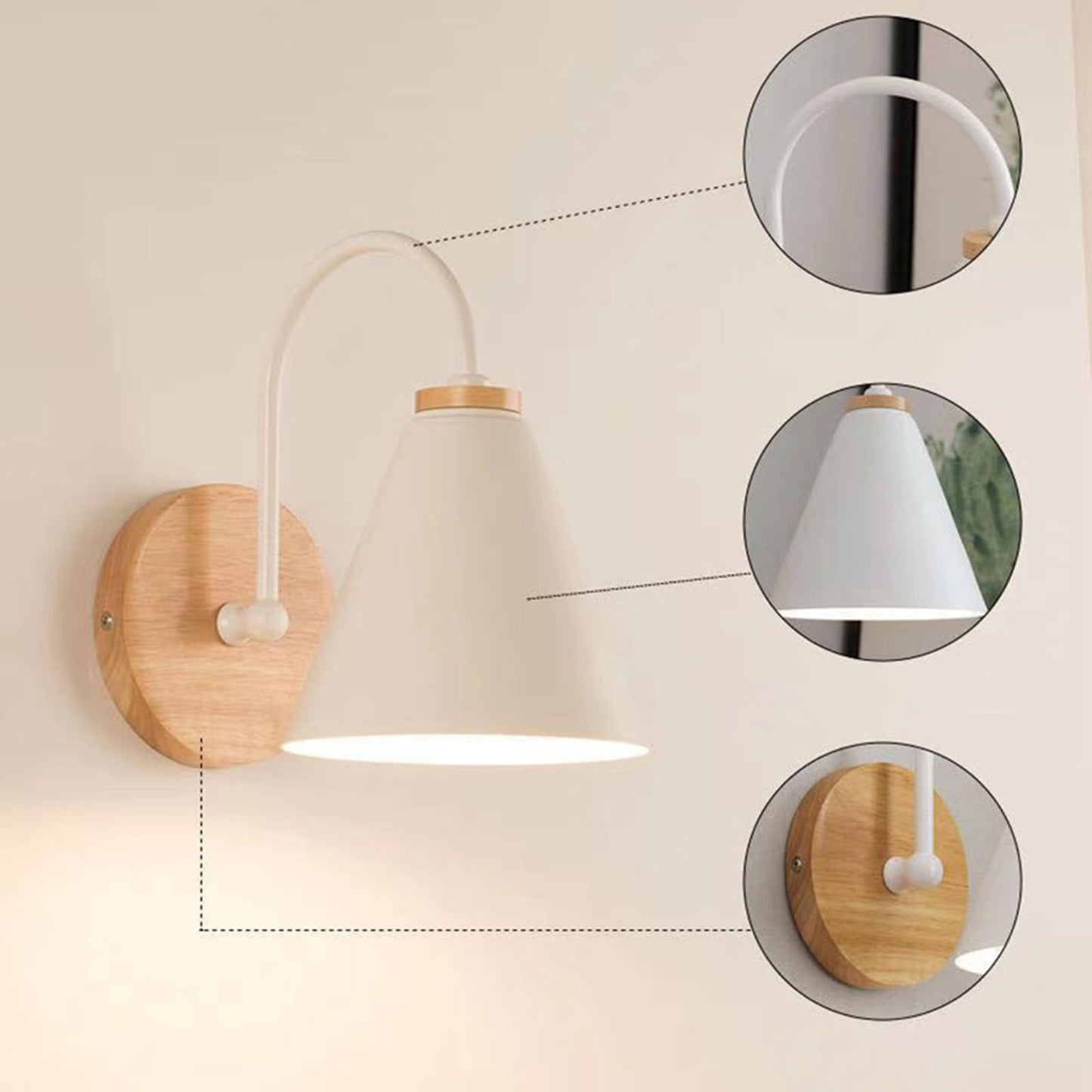 Corridor Wall Lamp Iron Lampshade Wall Mounted Curved Light for Bedroom Living Room Study Without Lamp Bulb V1294-YM0512-3119220169711