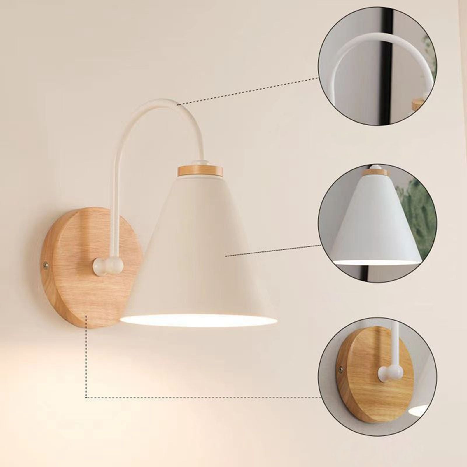 Corridor Wall Lamp Iron Lampshade Wall Mounted Curved Light for Bedroom Living Room Study Without Lamp Bulb V1294-YM0512-3119220169711
