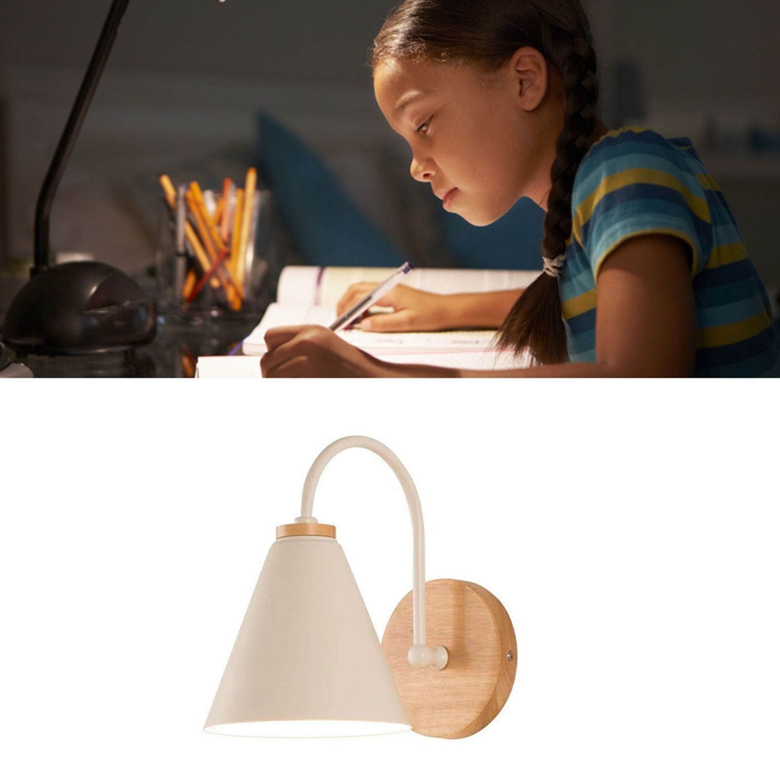 Corridor Wall Lamp Iron Lampshade Wall Mounted Curved Light for Bedroom Living Room Study Without Lamp Bulb V1294-YM0512-3119220169711