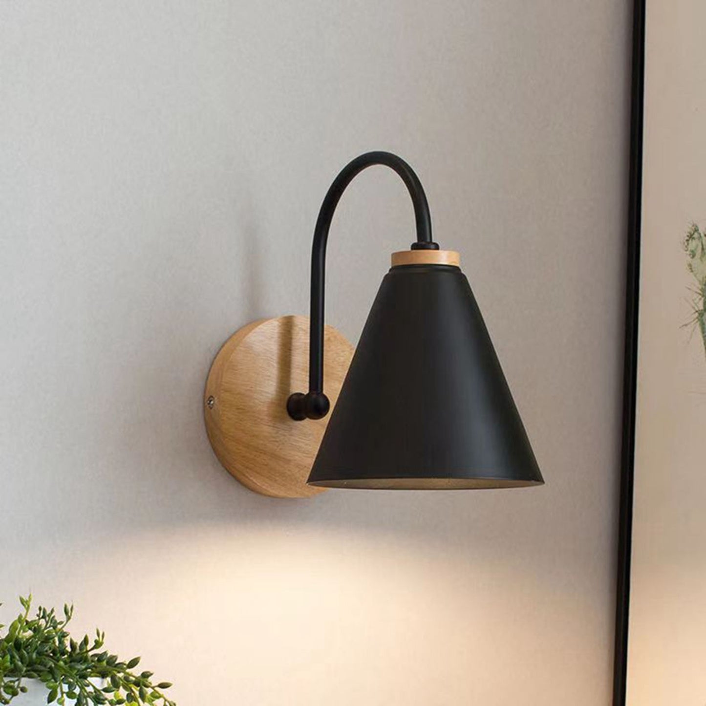 Corridor Wall Lamp Iron Lampshade Wall Mounted Curved Light for Bedroom Living Room Study Without Lamp Bulb V1294-YM0512-3119220169712