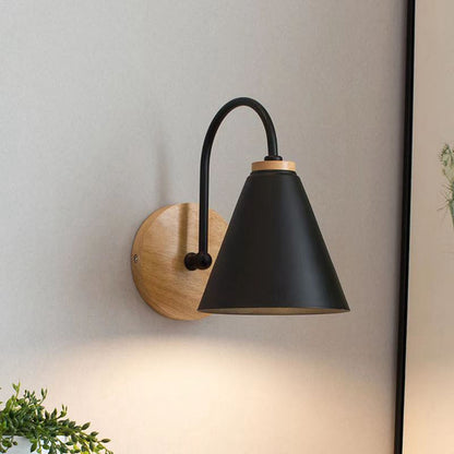 Corridor Wall Lamp Iron Lampshade Wall Mounted Curved Light for Bedroom Living Room Study Without Lamp Bulb V1294-YM0512-3119220169712