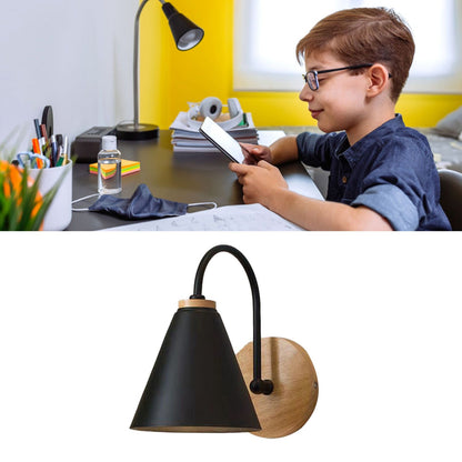 Corridor Wall Lamp Iron Lampshade Wall Mounted Curved Light for Bedroom Living Room Study Without Lamp Bulb V1294-YM0512-3119220169712