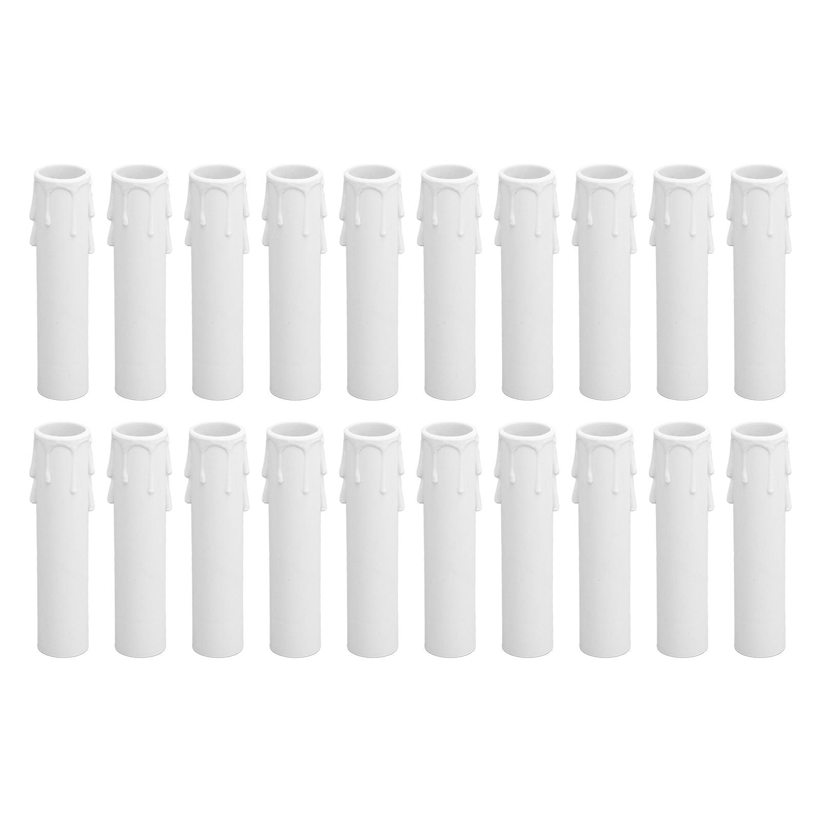 20pcs 4 Inch Candle Covers Sleeves Simulation Wax Drop E12 Candle Light Socket Covers for Chandelier V1294-YM0512-3119220169911