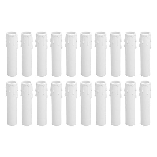 20pcs 4 Inch Candle Covers Sleeves Simulation Wax Drop E12 Candle Light Socket Covers for Chandelier V1294-YM0512-3119220169911