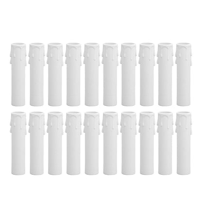 20pcs 4 Inch Candle Covers Sleeves Simulation Wax Drop E12 Candle Light Socket Covers for Chandelier V1294-YM0512-3119220169911