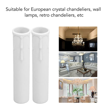 20pcs 4 Inch Candle Covers Sleeves Simulation Wax Drop E12 Candle Light Socket Covers for Chandelier V1294-YM0512-3119220169911