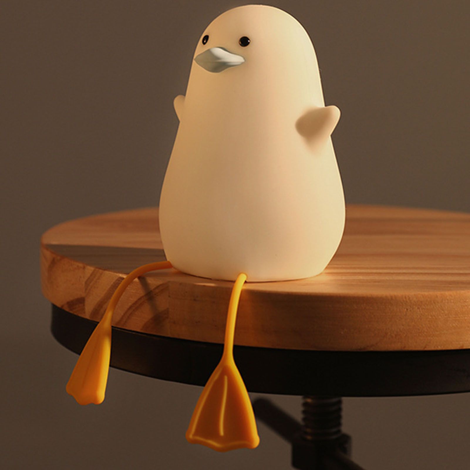 LED Night Light Cute Exquisite Touch Control USB Charging Night Light with Mobile Phone Holder Duck Night Lamp V1294-YM0512-3119220170211
