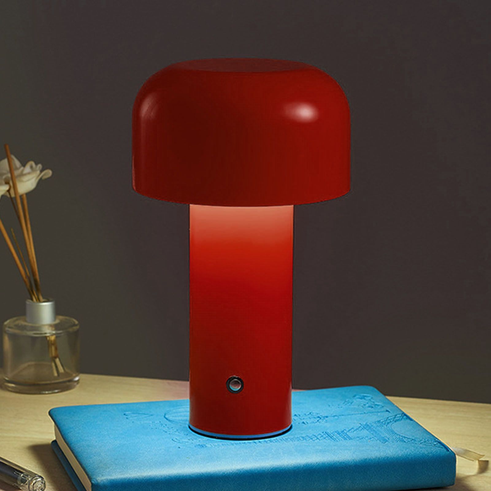 Mushroom Table Lamp Three Colors LED Light Beads Stepless Dimming Mushroom Lamp Night Light for Bedroom V1294-YM0512-3119220170612